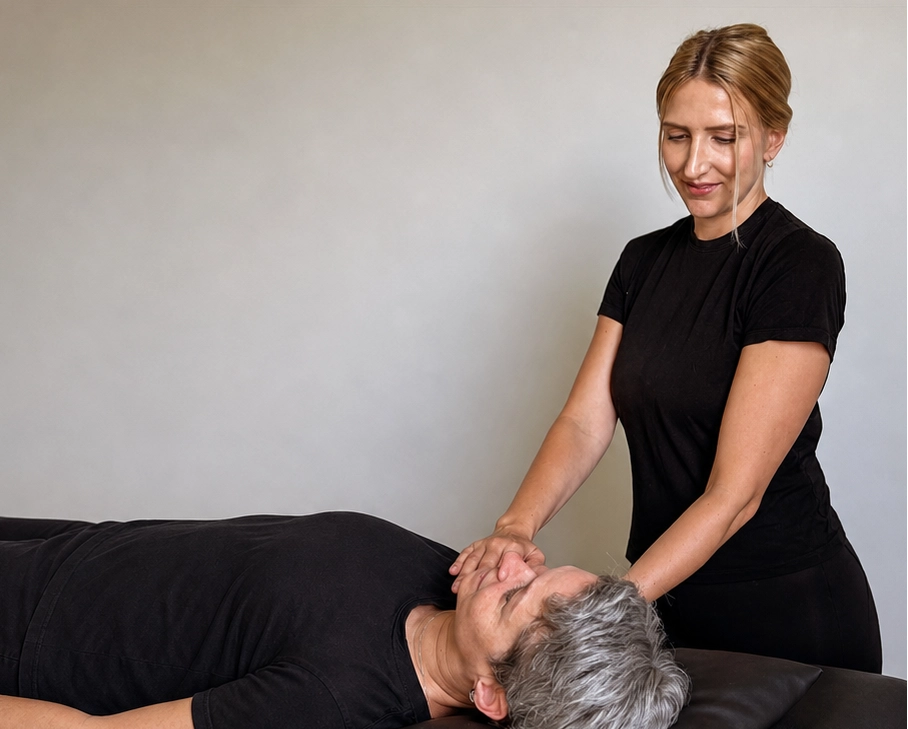 Martina Friedetzki in ihrer Osteopathiepraxis
